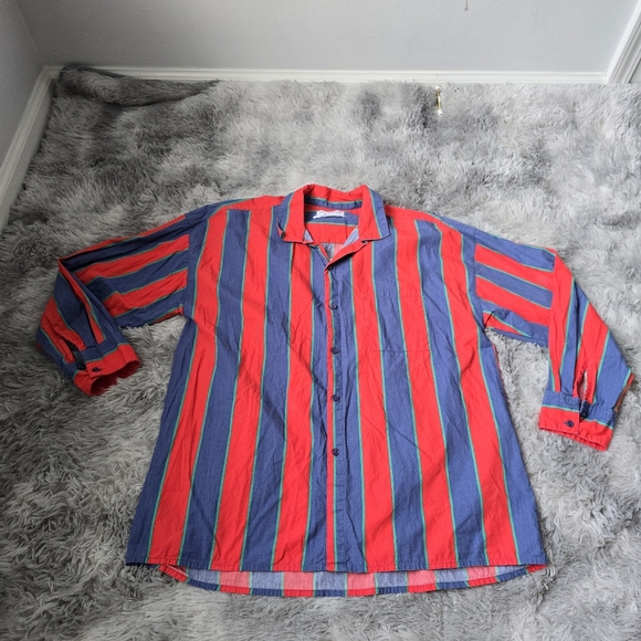 Urban Outfitters Tops - Urban Outfitters Striped Red and Blue Shirt S